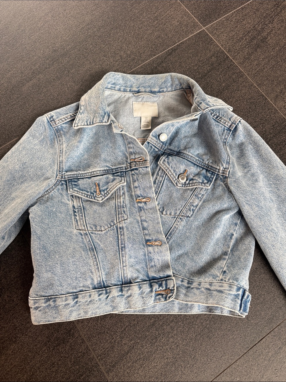 H&M Light Blue Denim Bomber Jacket